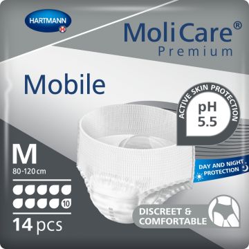 MoliCare Premium Mobile 10 Drop Pants - Medium - 14 Pack