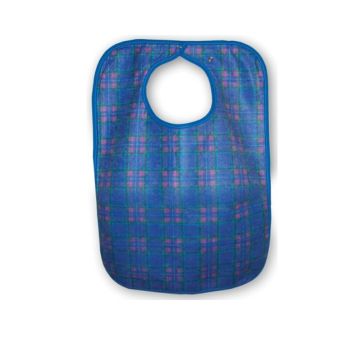 Primacare Re-Usable Bib Blue & Red Check  45 x 60 cm Standard  -  Each