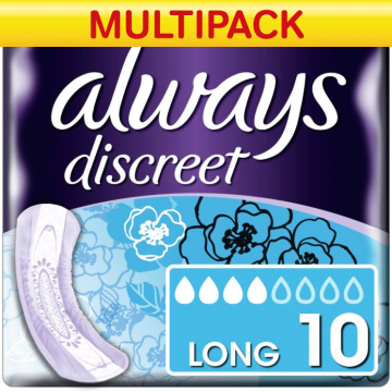 Always Discreet Pads Long - Case Saver - 4 Packs of 10