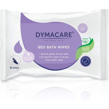 Dymacare Fragranced Bed Bath Wipes, Pack of 8