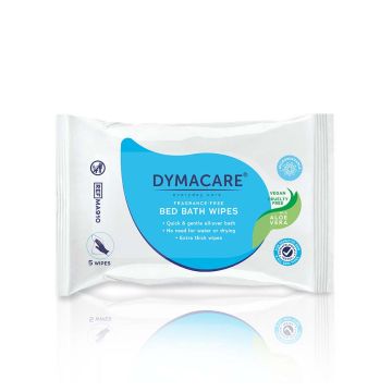 DYMACARE Unfragranced Bed Bath Wipes - Pack of 5