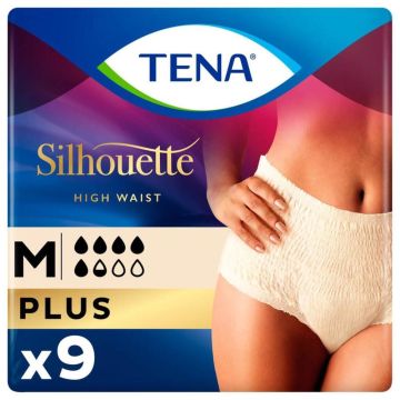TENA Silhouette Plus High Waist Creme Pants - Medium - 9 Pack