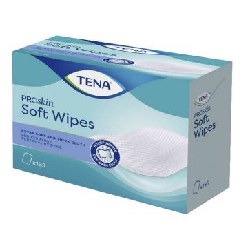TENA Soft Wipes (30 x 32cm) | Pack of 135