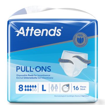 Attends Pull-Ons 8 | Large | Pack of 16