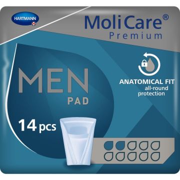 MoliCare Premium Men 2 Drop Pads - 14 Pack