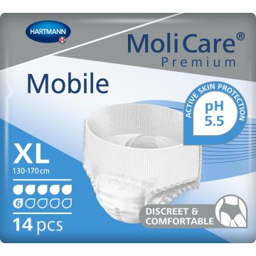 MoliCare Premium Mobile 6 Drop Pants - XL - 14 Pack
