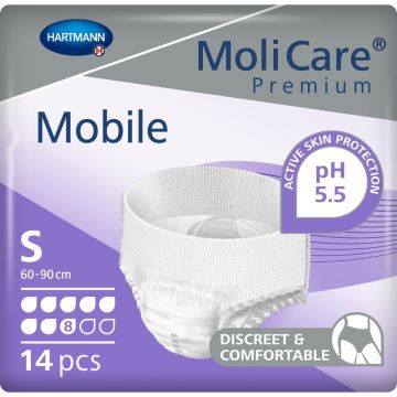 MoliCare Premium Mobile 8 Drop Pants - Small - 14 Pack
