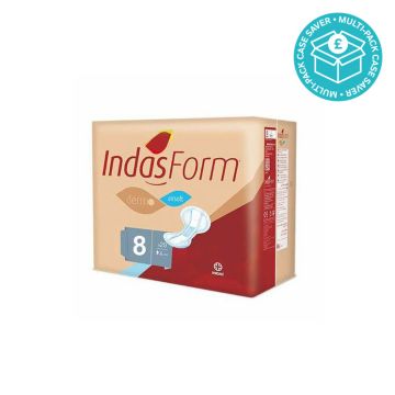 Indasform 8 Green Shaped Pad 1800ml -  Pack 20 - CASE OF 2