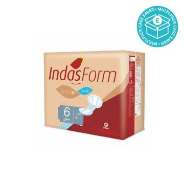 Indasform 6 Blue Shaped Pad 1000ml - Pack 20 - CASE 0F 2 