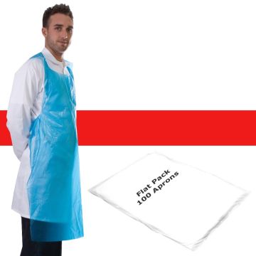 Primacare Disposable Flat Pack Aprons Red