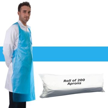 Primacare Disposable Aprons On A Roll Blue
