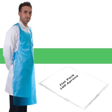 Primacare Disposable Flat Pack Aprons Green