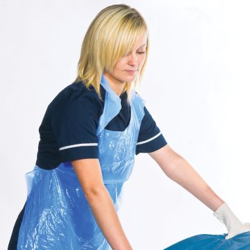 Primacare Disposable Flat Pack Aprons Blue