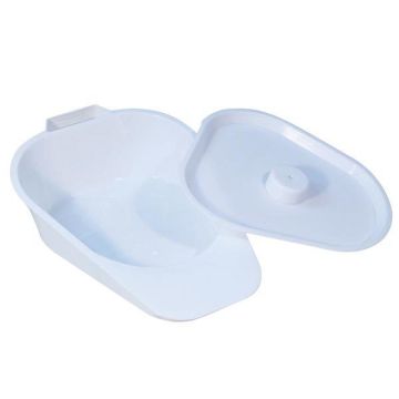 NRS Healthcare Slipper Bed Pan with Lid