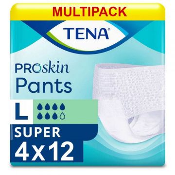 TENA Proskin Pants Super - Large - Bulk Saver - 4 Packs of 12