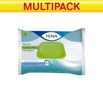 TENA ECO Plastic Free Wet Wipe - Pack 48 - CASE OF 6