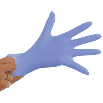 Blue Vinyl Powder Free Disposable Gloves - Medium - 100 Pack