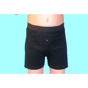 Boys Washable Incontinence Shorts Padded - 230ml - Black - 7-8yrs