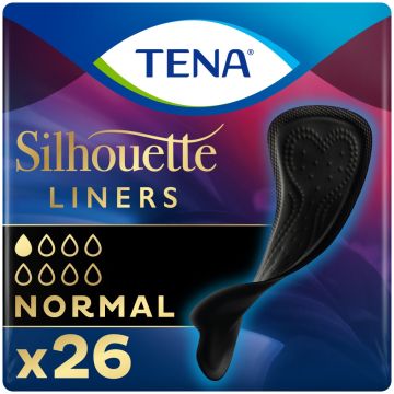 TENA Silhouette Noir Normal Liners - Black - 26 Pack