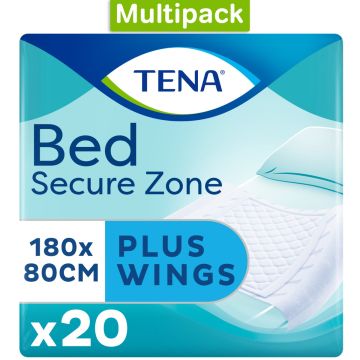 CASE SAVER TENA Bed Plus Wings 180x80cm (4 Packs of 20)