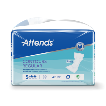 Attends Contours Regular 5 Pads - 42 Pack