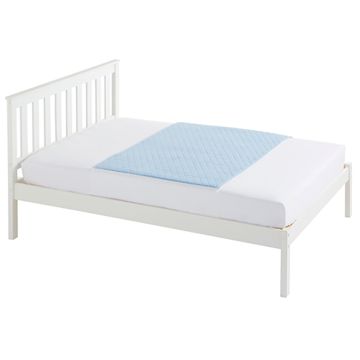 Kylie Washable Bed Pad with Wings - Double - Blue - 1 Pack