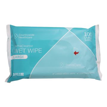 Primacare Large Moist Bodywipes | Pack of 100