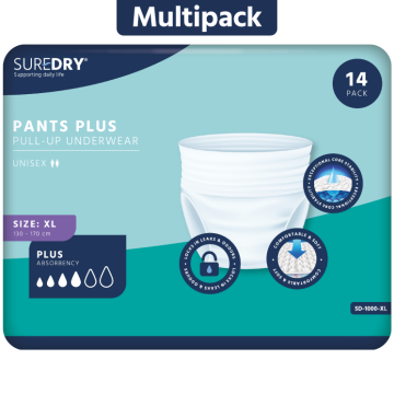 SureDry Pants Plus - X-Large - Pack 14 - Case 6