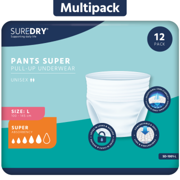 SureDry Pants Super - Large - Pack 12 - Case 6