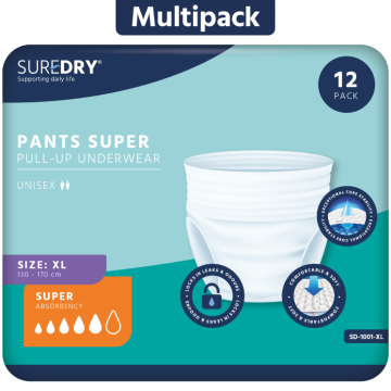 SureDry Pants Super - X-Large - Pack 12 - Case 6