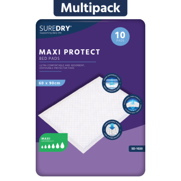 SureDry Incontinence Bed Pads 2,400ml 60 x 90cm - Pack 10 - Case 12