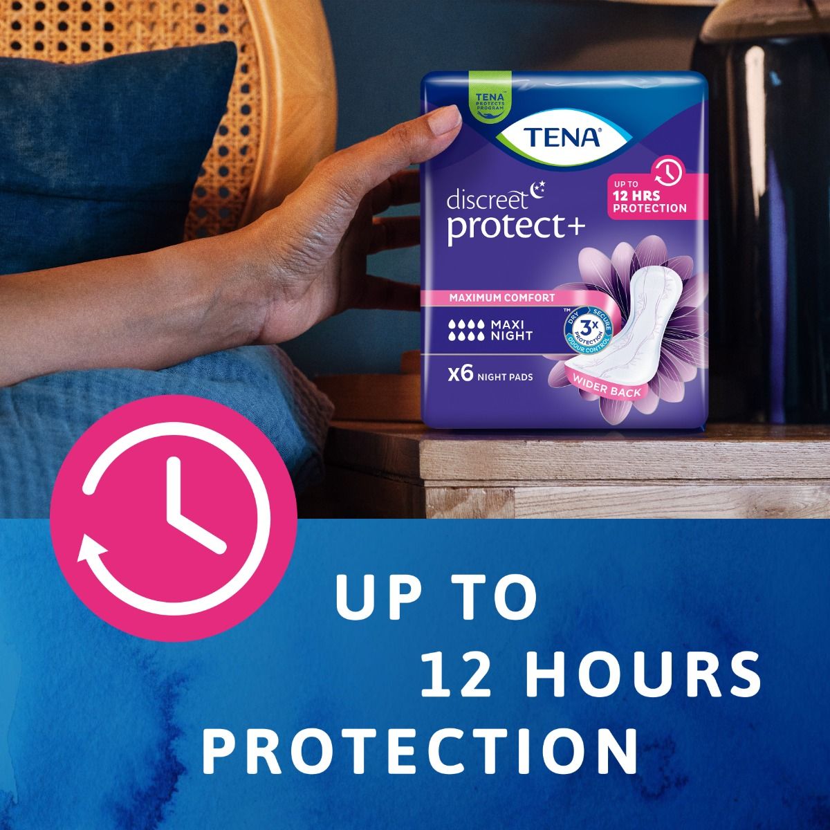 TENA\u0020Lady\u0020Discreet\u0020Maxi\u0020Night\u0020Pads\u0020\u002D\u00206\u0020Pack