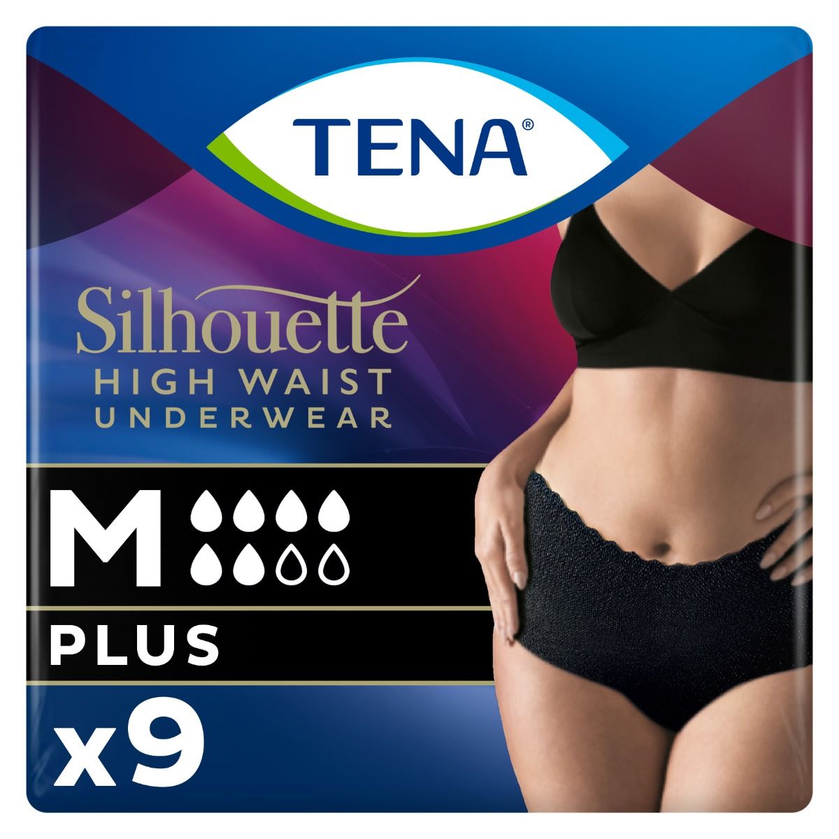 TENA\u0020Silhouette\u0020Plus\u0020High\u0020Waist\u0020Noir\u0020Pants\u0020\u002D\u0020Medium\u0020\u002D\u0020Black\u0020\u002D\u00209\u0020Pack