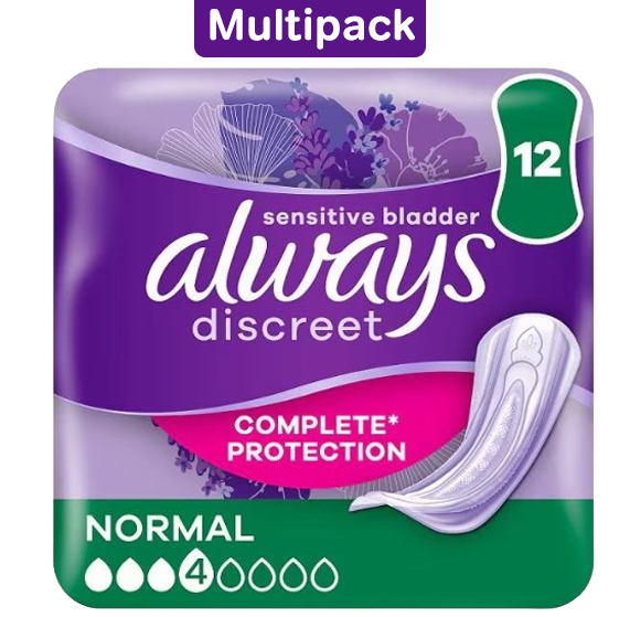 Always\u0020Discreet\u0020Pads\u0020Normal\u0020\u002D\u0020Case\u0020Saver\u0020\u002D\u00204\u0020Packs\u0020of\u002012