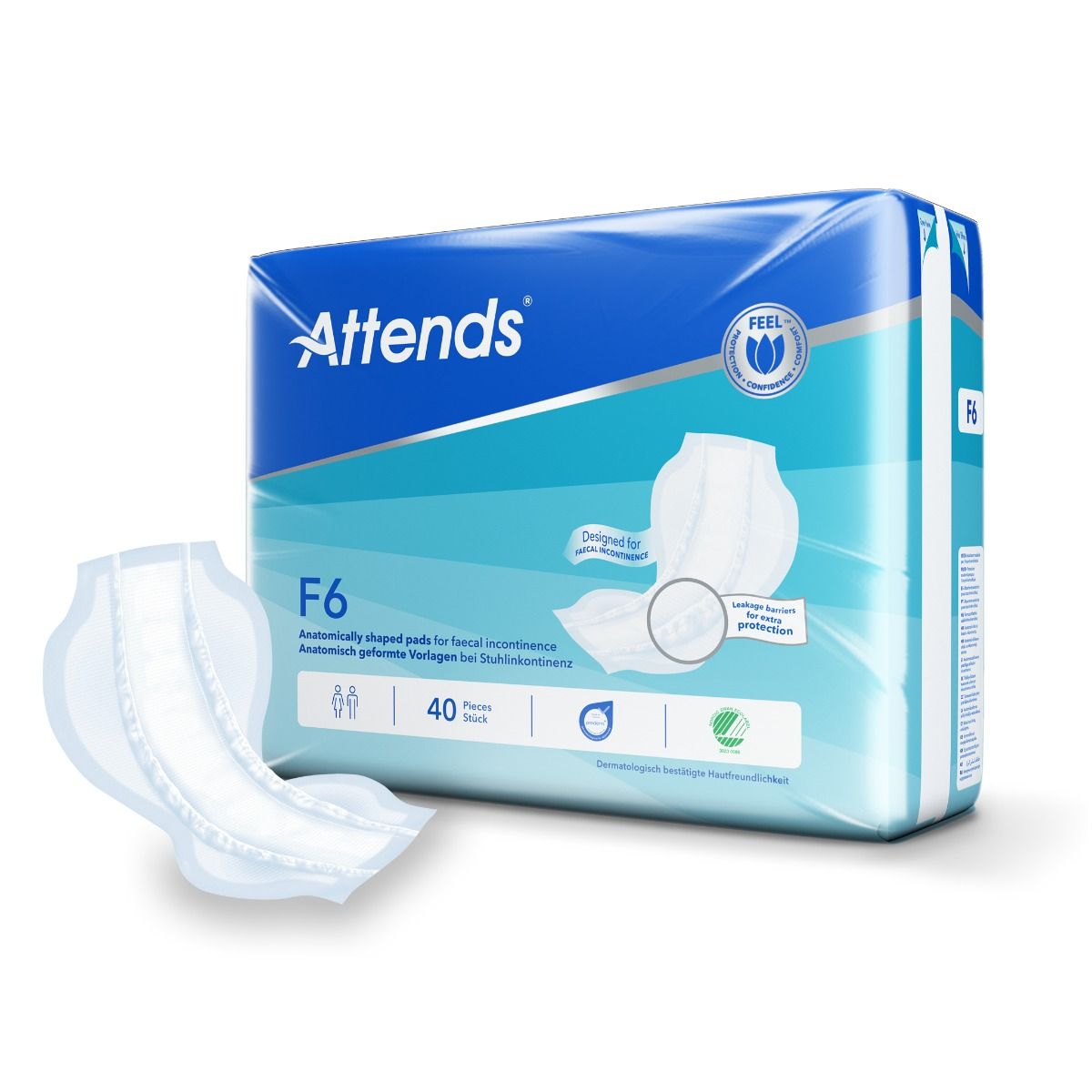 Attends\u0020F6\u0020Faecal\u0020Pads\u0020\u002D\u002040\u0020Pack