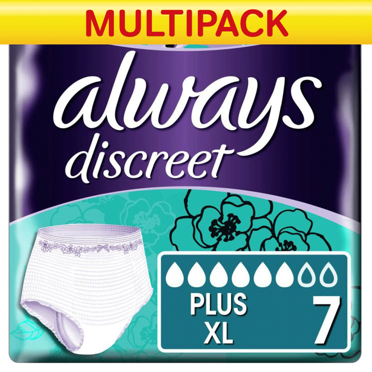 Always\u0020Discreet\u0020Pants\u0020Plus\u0020Xtra\u0020Large\u0020\u002D\u0020Pack\u0020of\u00207\u0020\u002D\u0020Case\u0020of\u00203