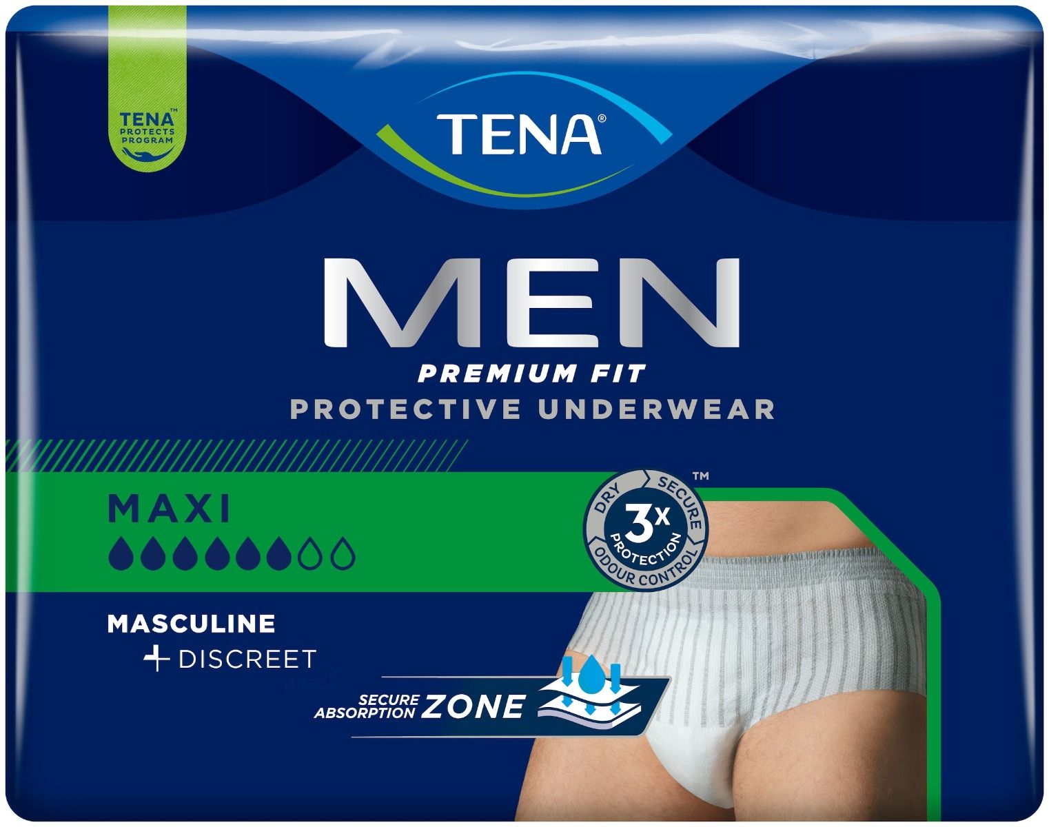 Tena\u0020Men\u0020Premium\u0020Fit\u0020Protective\u0020Underwear\u0020Maxi\u0020S\u002FM\u0020\u002875\u002D100cm\u0029\u0020\u2013\u0020\u00283\u0020Packs\u0020of\u002010\u0029