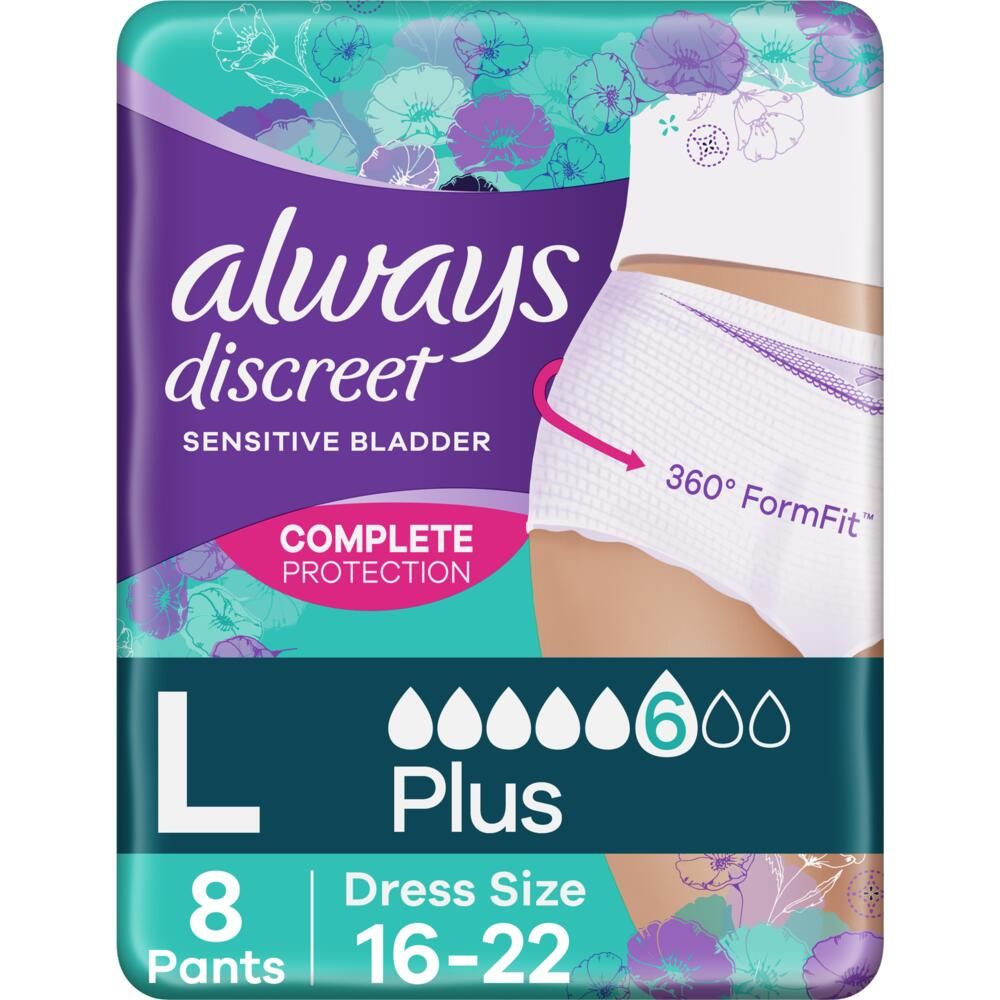 Always\u0020Discreet\u0020Pants\u0020Plus\u0020\u002D\u0020Large\u0020\u002D\u0020Case\u0020Saver\u0020\u002D\u00202\u0020Packs\u0020of\u00208