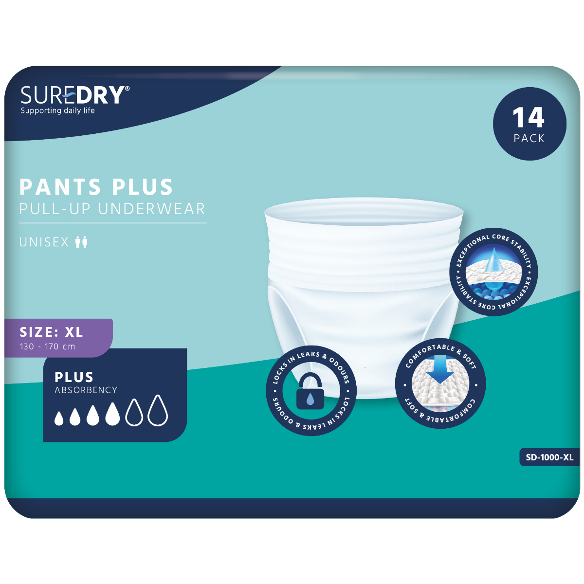 SureDry\u0020Incontinence\u0020Pants\u0020Plus\u0020\u002D\u0020X\u002DLarge\u0020\u002D\u0020Pack\u002014