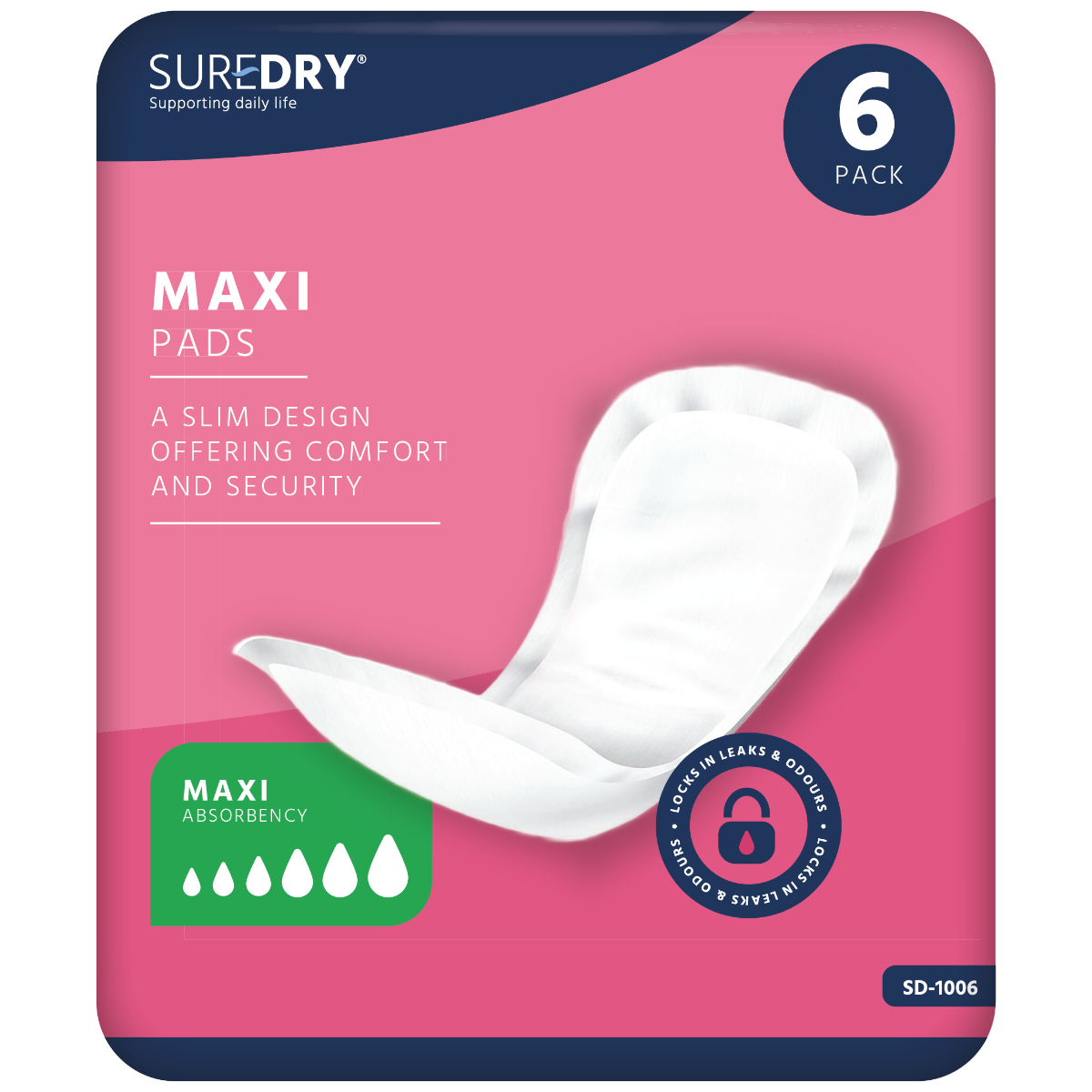 SureDry\u0020Ladies\u0020Incontinence\u0020Maxi\u0020Pads\u0020Light\u0020\u002D\u0020Pack\u00206