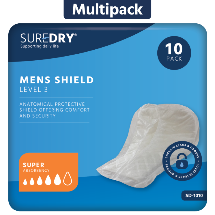 SureDry\u0020Mens\u0020Shield\u0020Incontinence\u0020Pads\u0020\u002D\u0020Level\u00203\u0020\u2013\u0020Pack\u002010\u0020\u002D\u0020Case\u00208