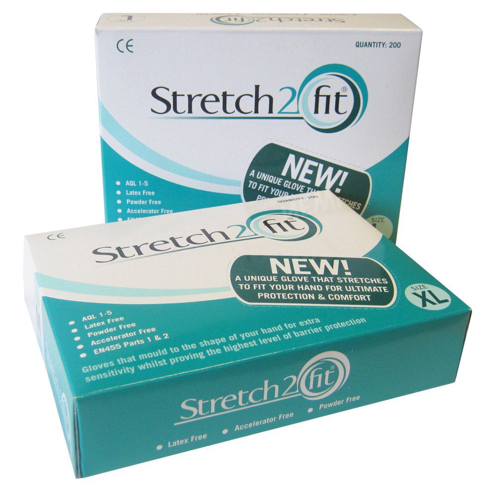 Stretch2Fit\u0020Disposable\u0020Gloves\u0020\u002D\u0020XL\u0020\u002D\u0020200\u0020Pack